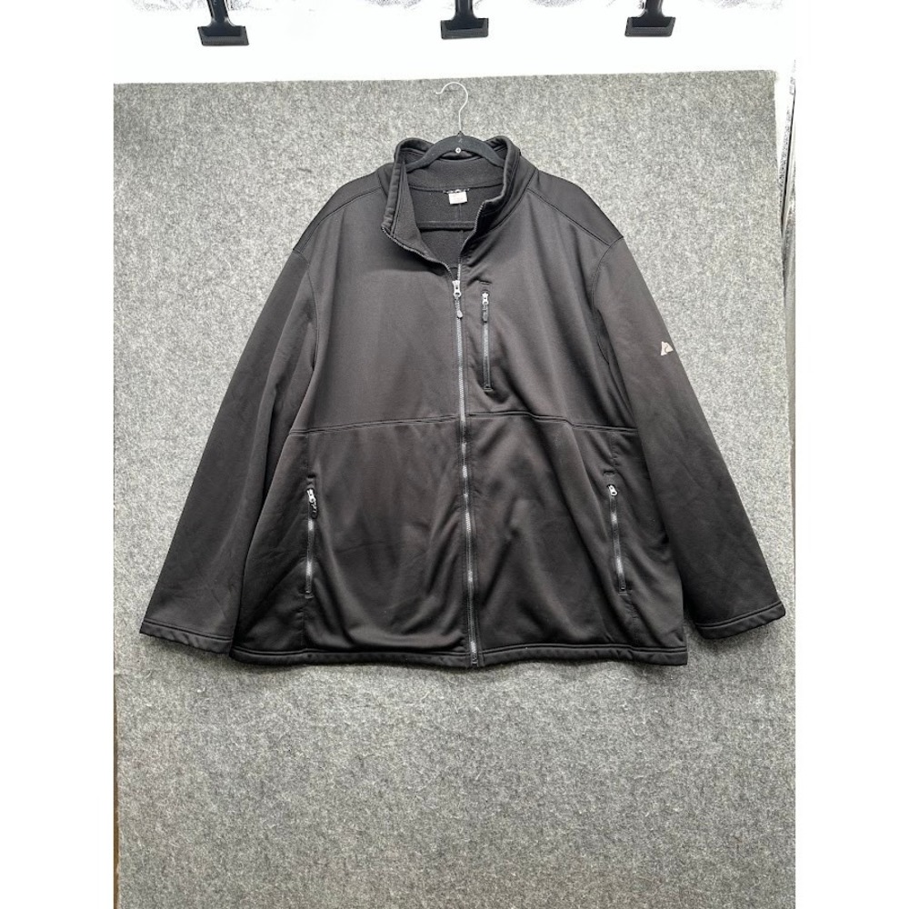 Ozark Trail Mens Black Full Zip Fleece Lined Softshell Jacket 3XL Big & Tall